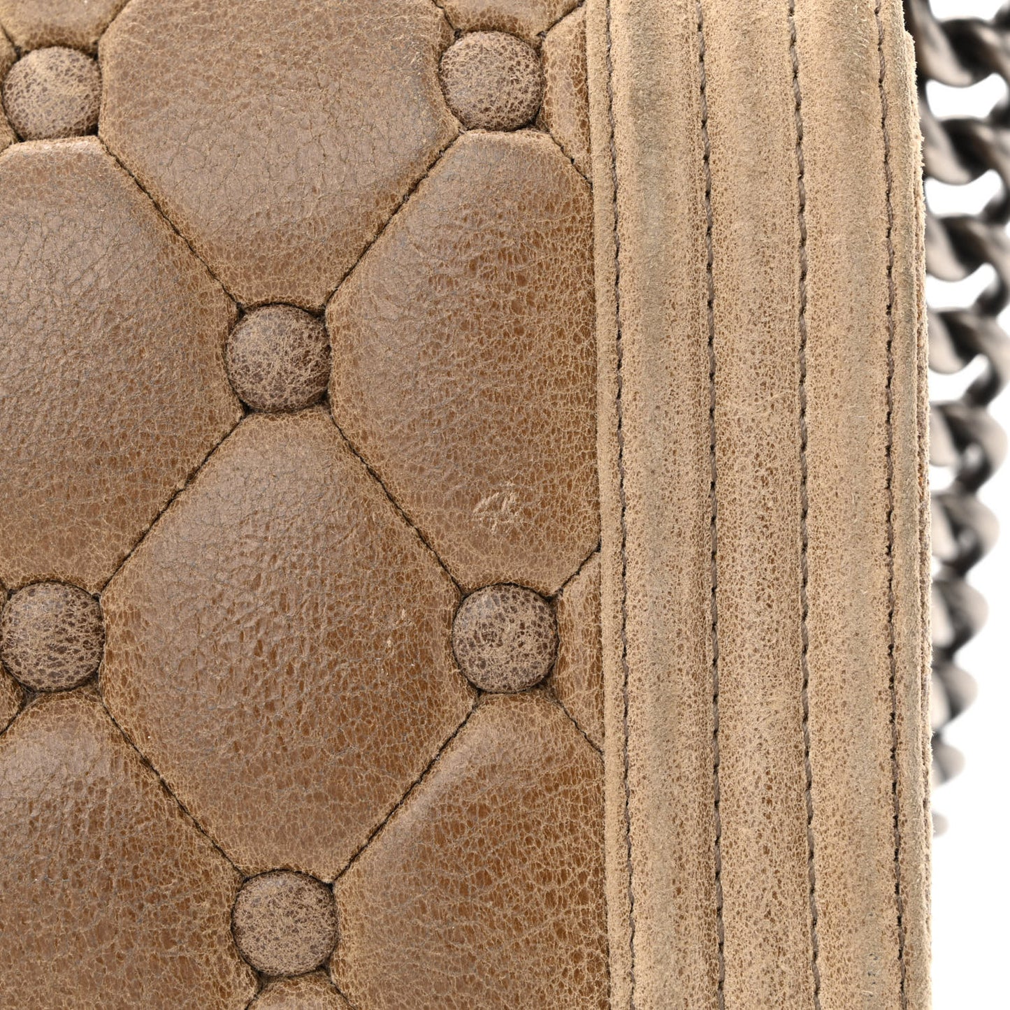 Nubuck Chesterfield Quilted Medium Celtic Boy Flap Brown