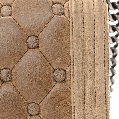 Chanel Nubuck Chesterfield Quilted Medium Celtic Boy Flap Brown 15 of 16