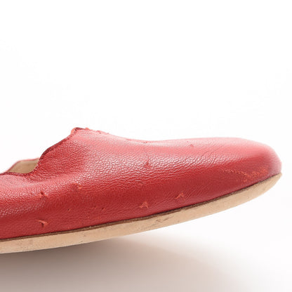 Chloe Nappa Leather Lauren Ballet Flats 36 Red 10 of 10