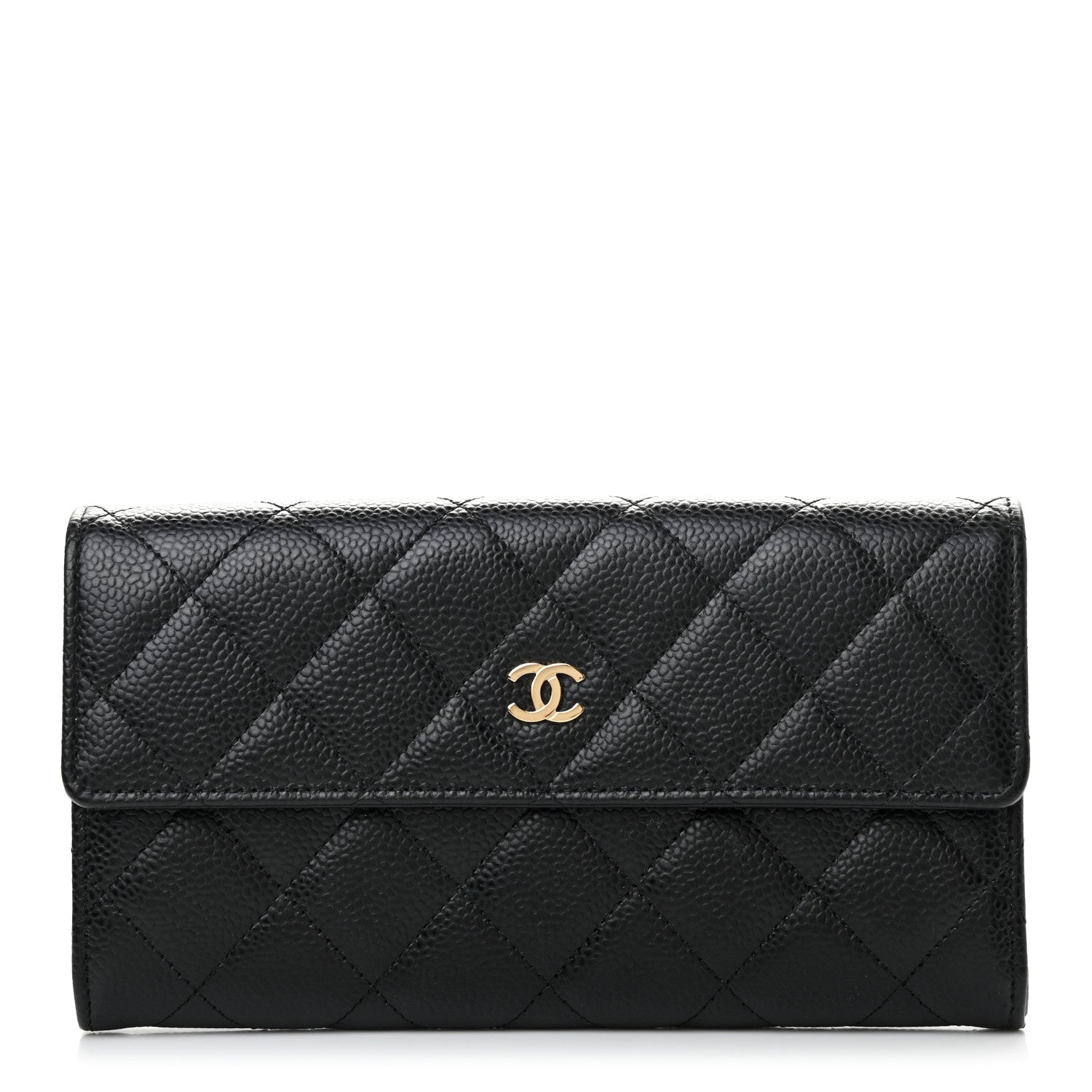Chanel Caviar Quilted Large Flap Wallet Black 1 of 9