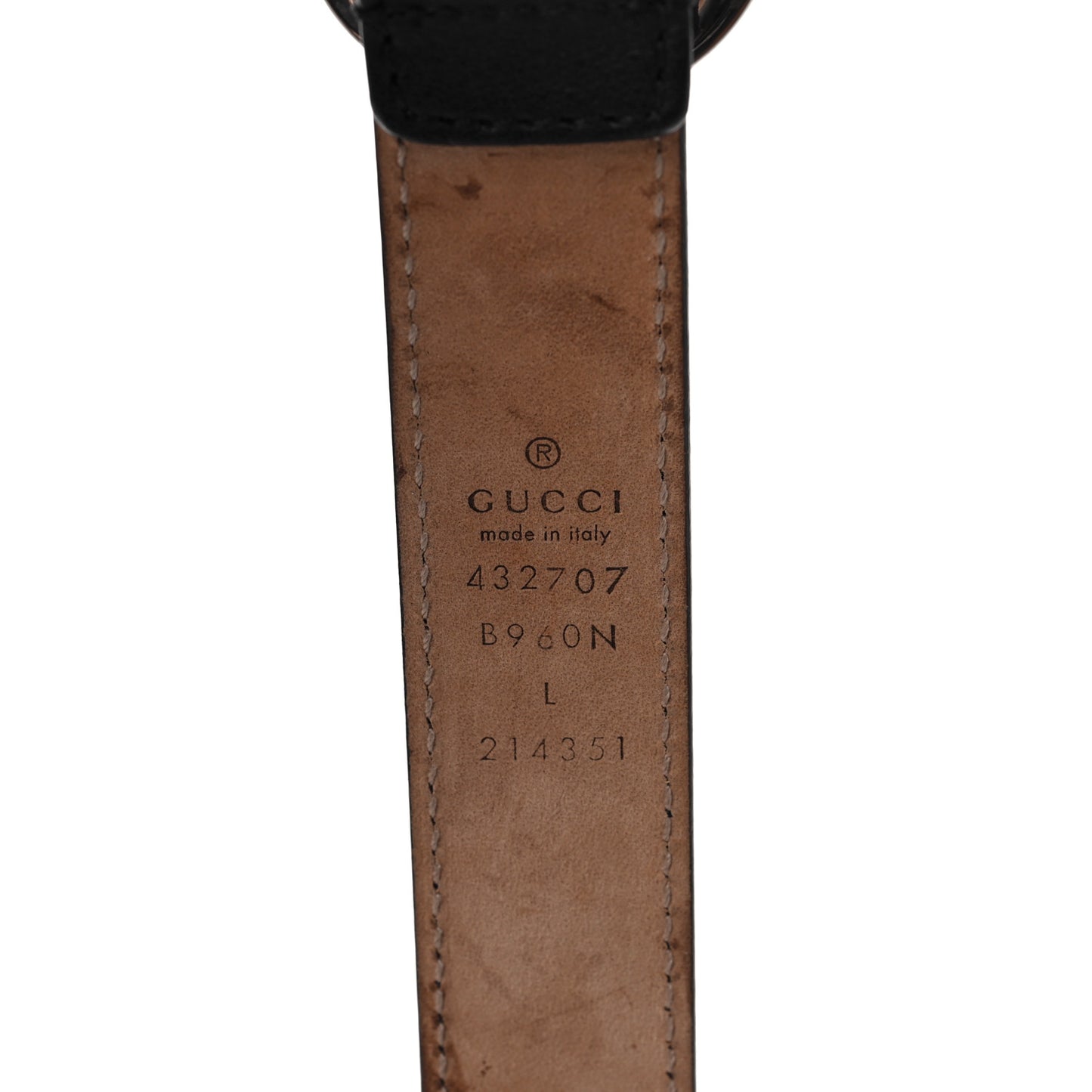 Calfskin Kids Double G 20mm Belt L Navy