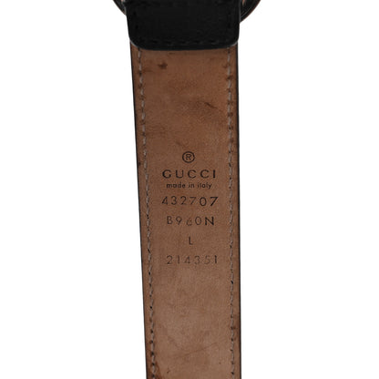 Gucci Calfskin Kids Double G 20mm Belt L Navy 3 of 4