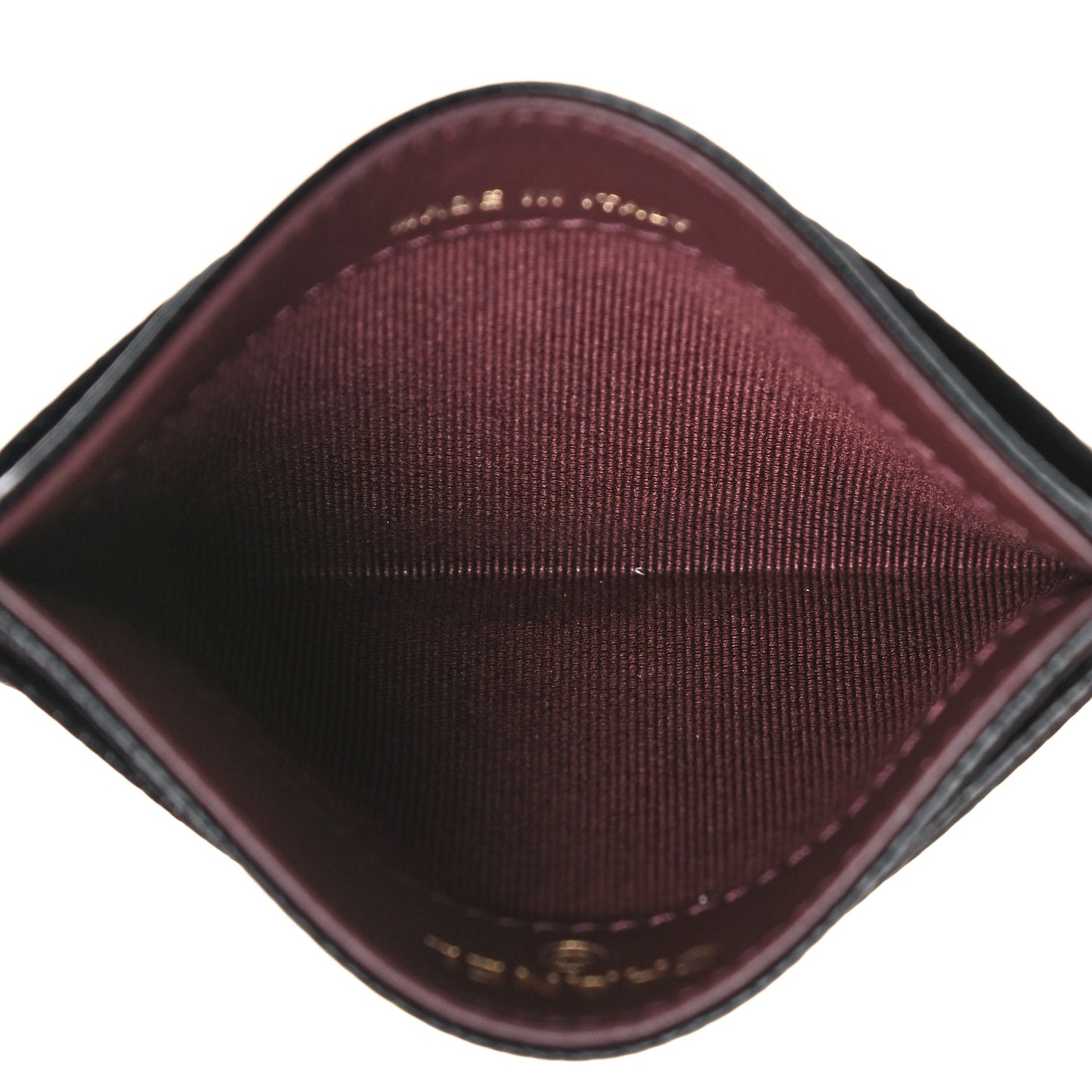 Caviar Quilted Card Holder Black