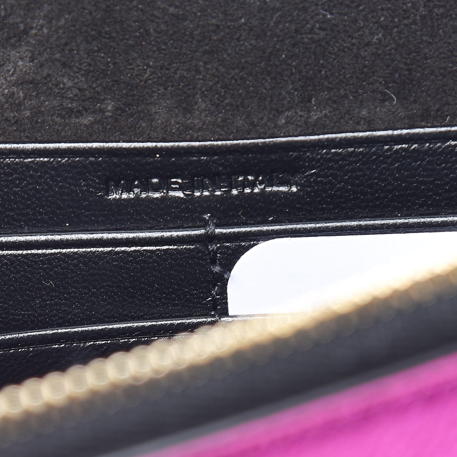 Saint Laurent Metallic Calfskin Classic Monogram Kate Tassel Chain Walle Fuchsia 9 of 14