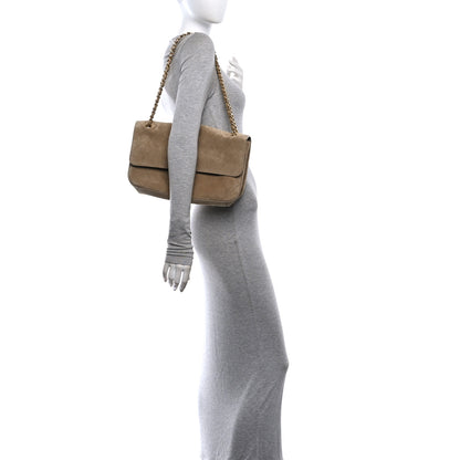 Chanel Suede Calfskin Small Souplissimo Maxi Flap Dark Beige 2 of 11