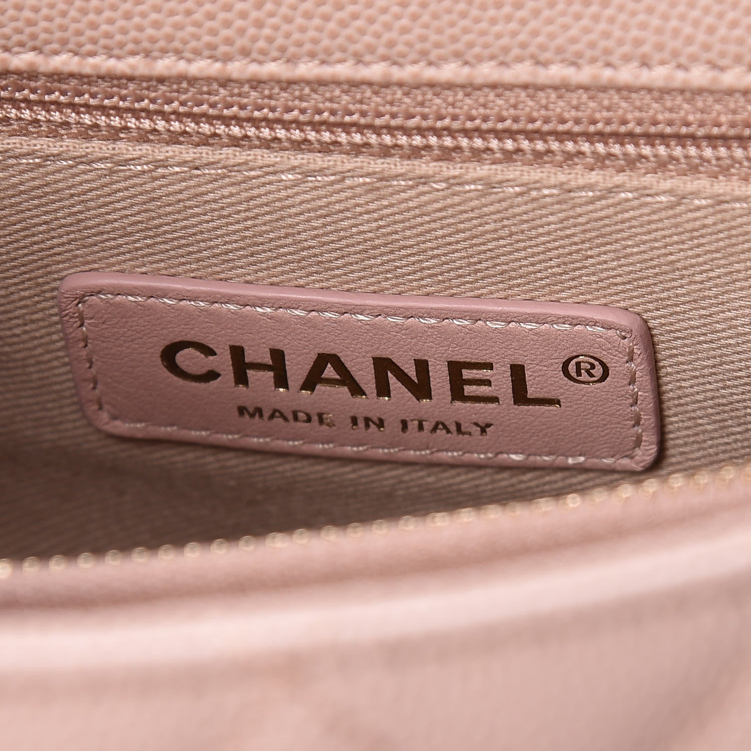 Chanel Caviar Quilted Small Coco Handle Flap Light Beige 9 of 10