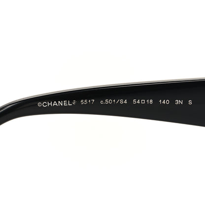 Chanel Acetate Enamel Heart Butterfly Sunglasses 5517 Black 5 of 9