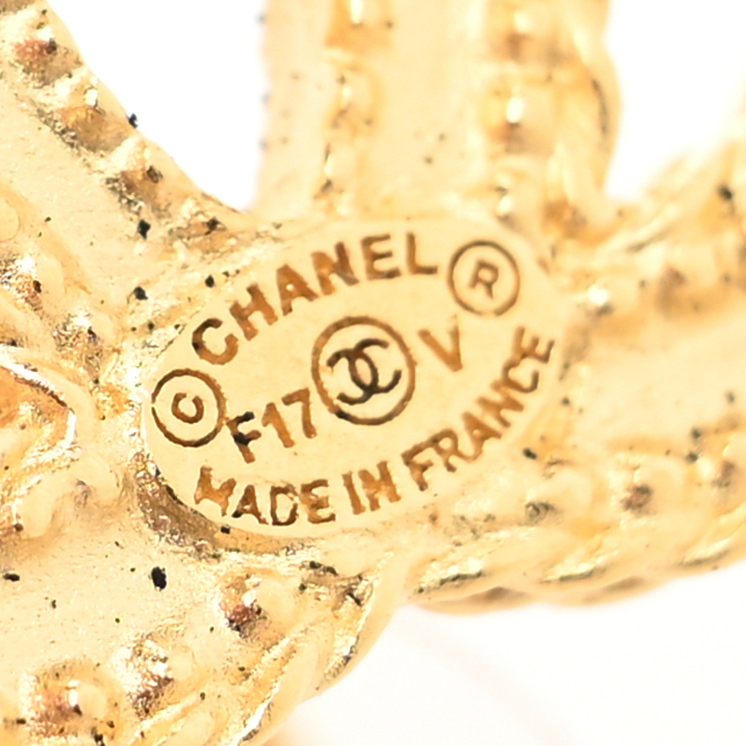 Chanel CC Drop Earrings Matte Gold 4 of 4