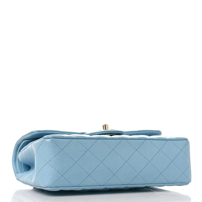 Chanel Caviar Quilted Small Double Flap Light Blue 5 of 11