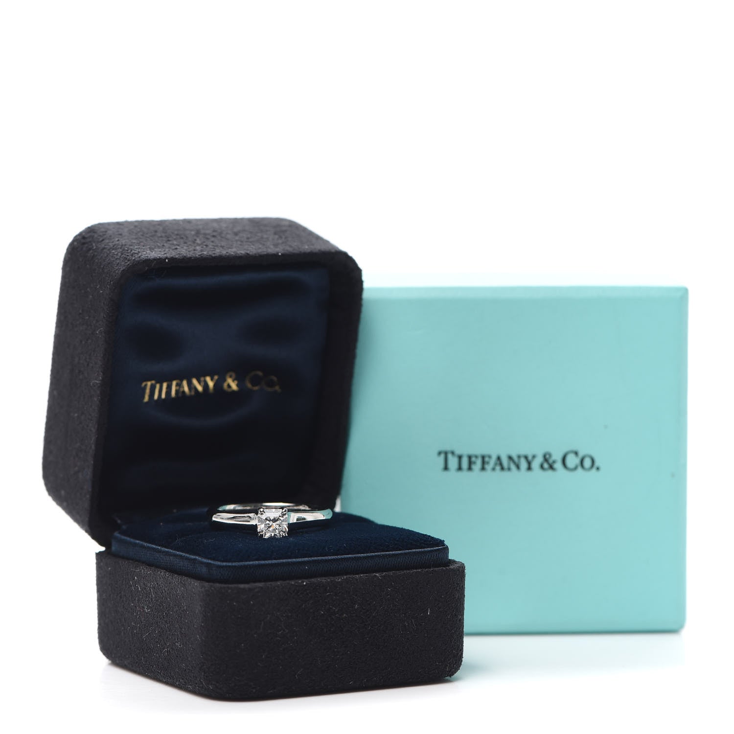 Tiffany Platinum Diamond .46ct Solitaire Lucida Engagement Ring 50 5.5 6 of 6