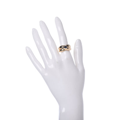 Cartier 18K Yellow Gold Blue Sapphire Colisee Ring 50 5.25 2 of 5