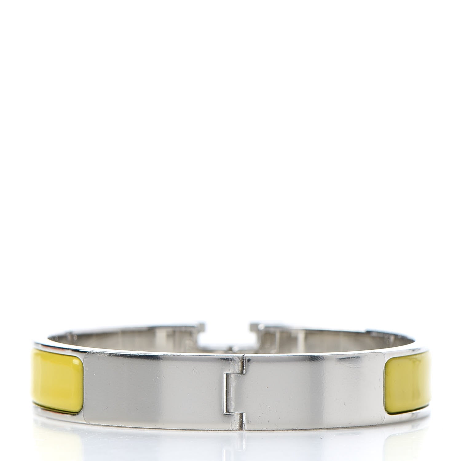 Hermes Enamel Narrow Clic Clac H Bracelet GM Chartreuse 3 of 7