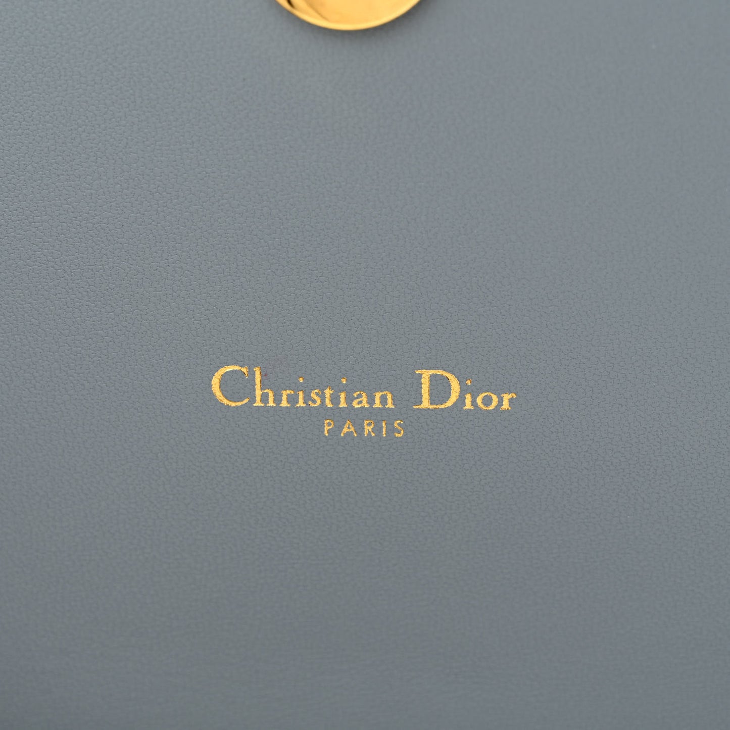 Supple Calfskin Caro Pouch with Chain Cloud Blue