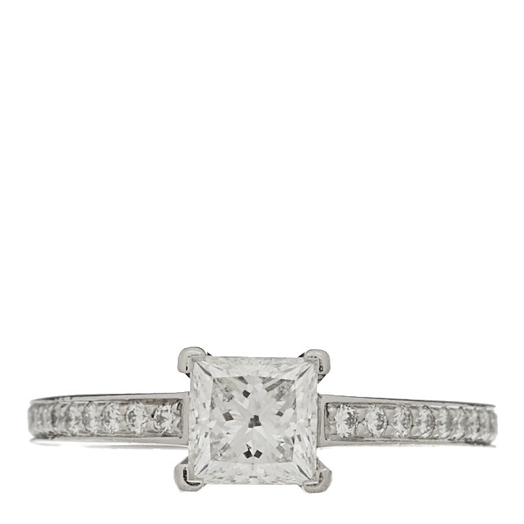 Tiffany Platinum Diamond .70ct Novo Princess-Cut Engagement Ring 49 5 1 of 6