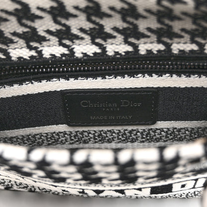 Christian Dior Canvas Houndstooth Embroidered Mini Lady D-Lite Black White 6 of 9
