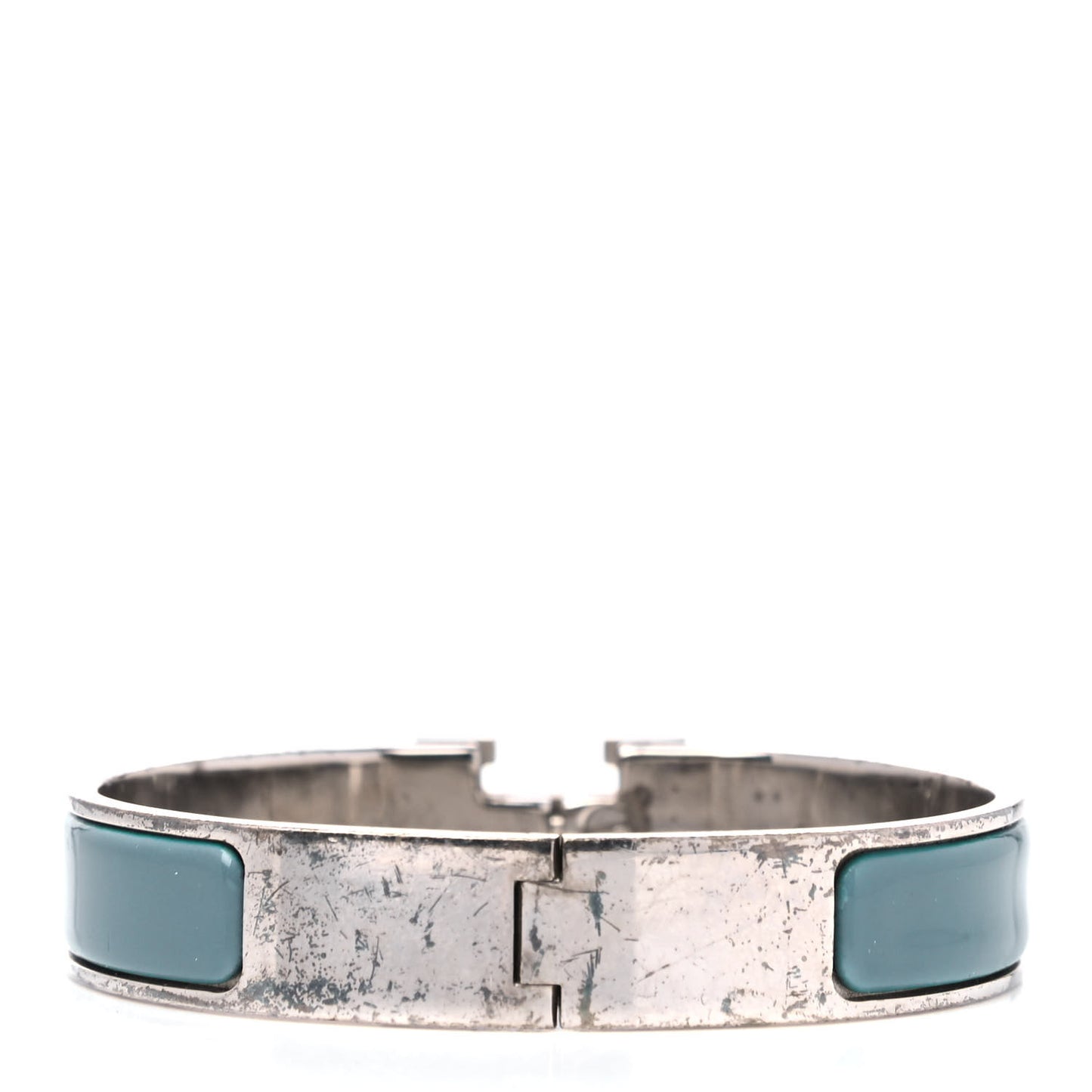 Enamel Narrow Clic Clac H Bracelet PM Bleu Indien