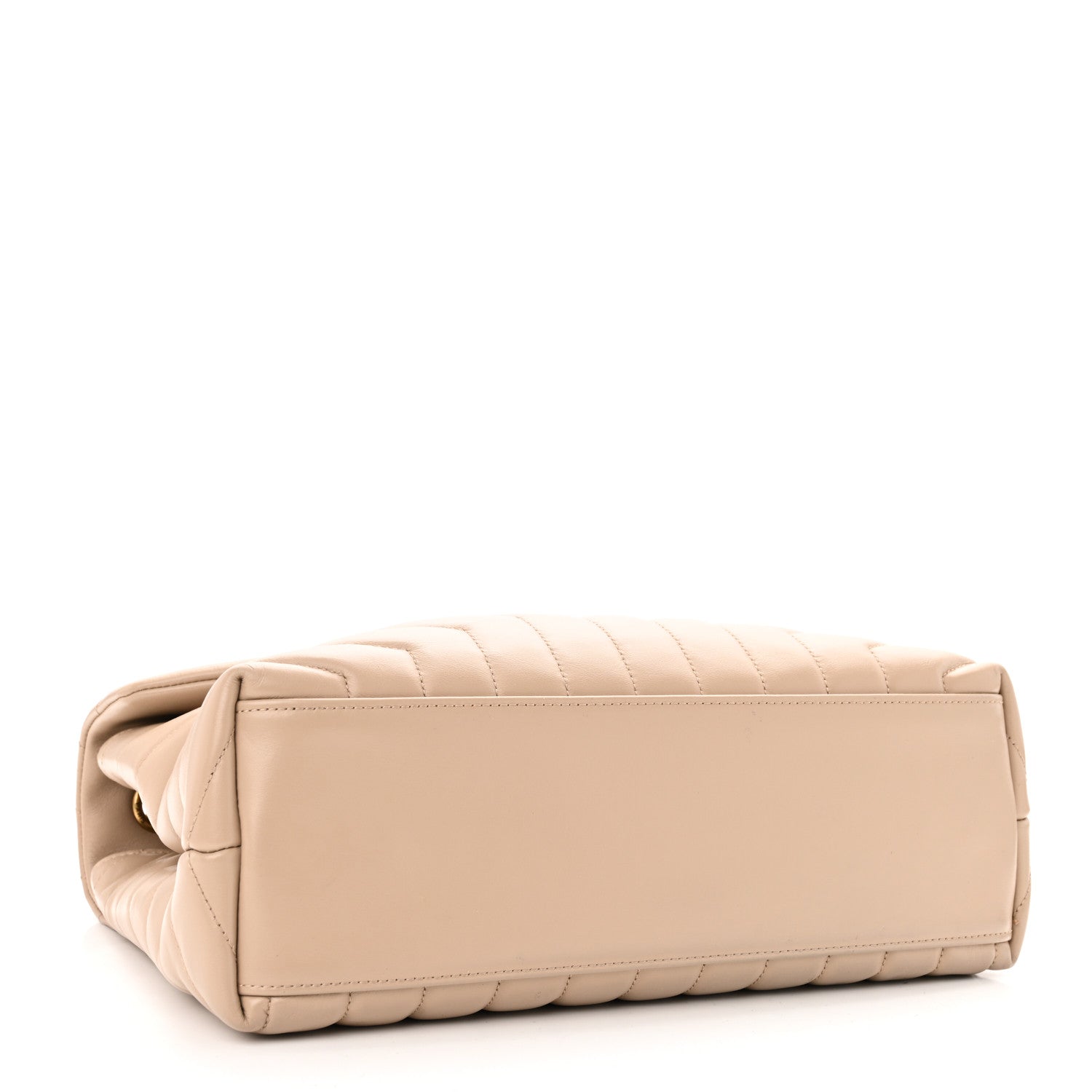 Saint Laurent Calfskin Y Quilted Monogram Medium Loulou Chain Satchel Dark Beige 4 of 9