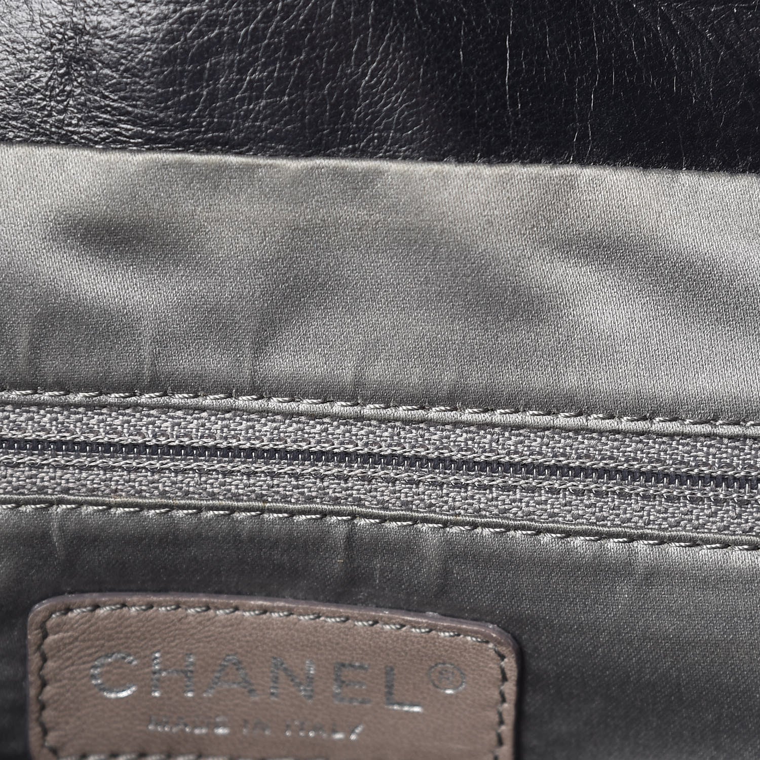 Chanel Lambskin Square Stitched Lax Accordion Shoulder Bag Black 8 of 13