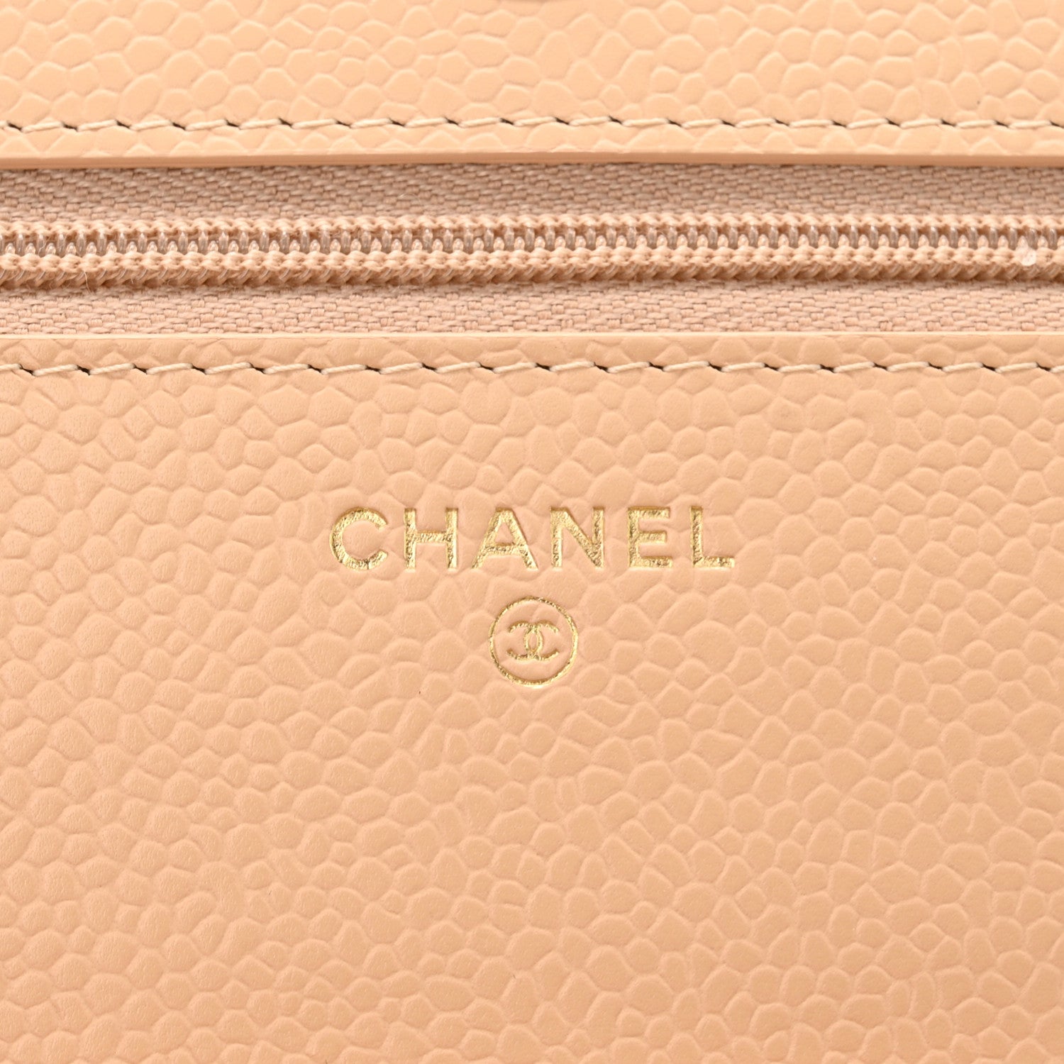 Chanel Caviar Quilted Wallet On Chain WOC Beige 6 of 11