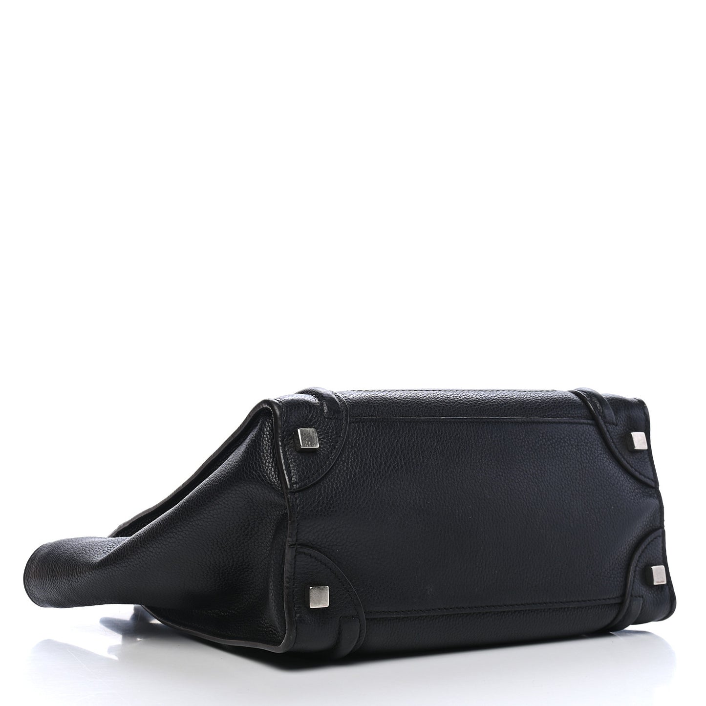 Drummed Calfskin Micro Luggage Black