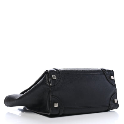 Celine Drummed Calfskin Micro Luggage Black 4 of 9