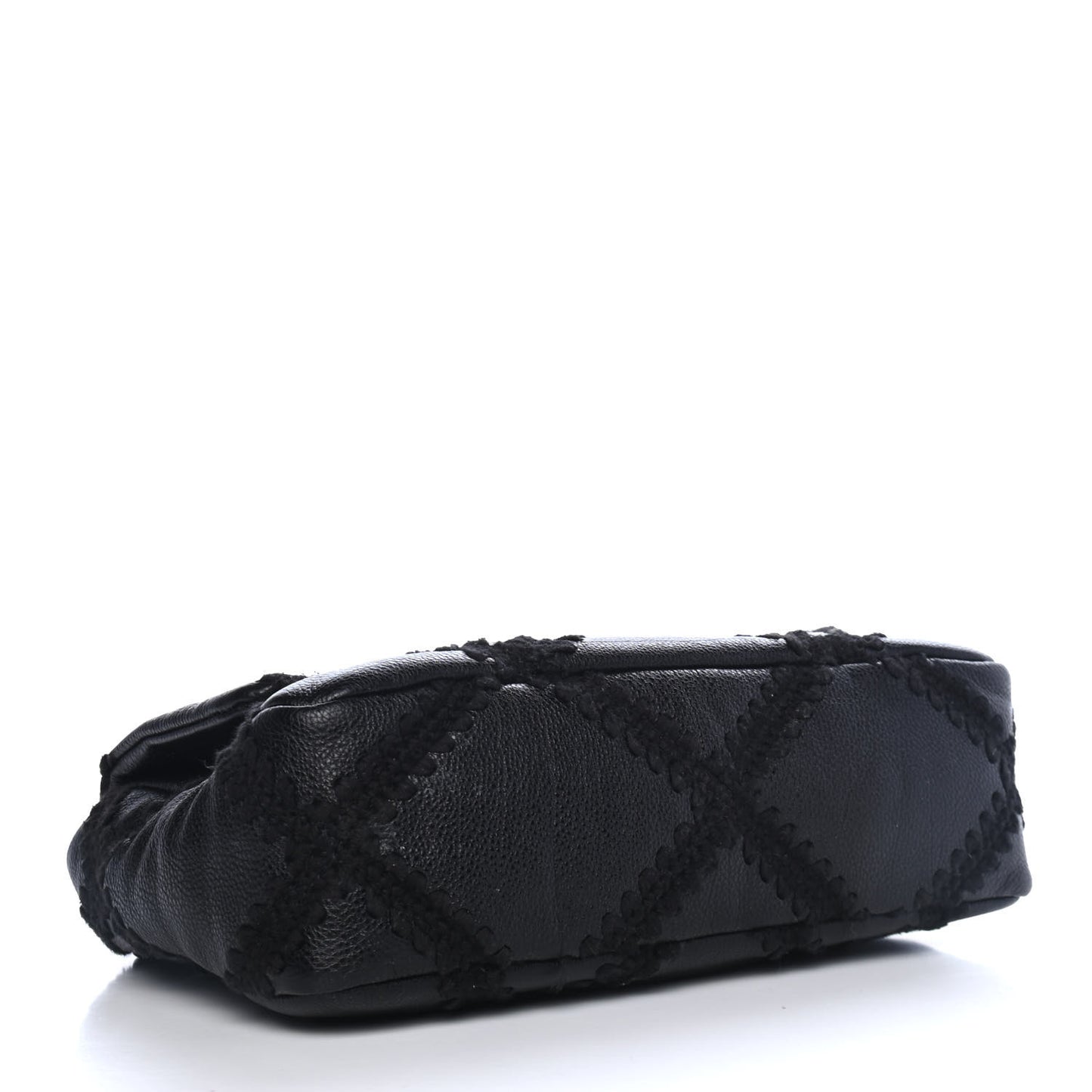 Calfskin Crochet Medium Chanel 19 Flap Black