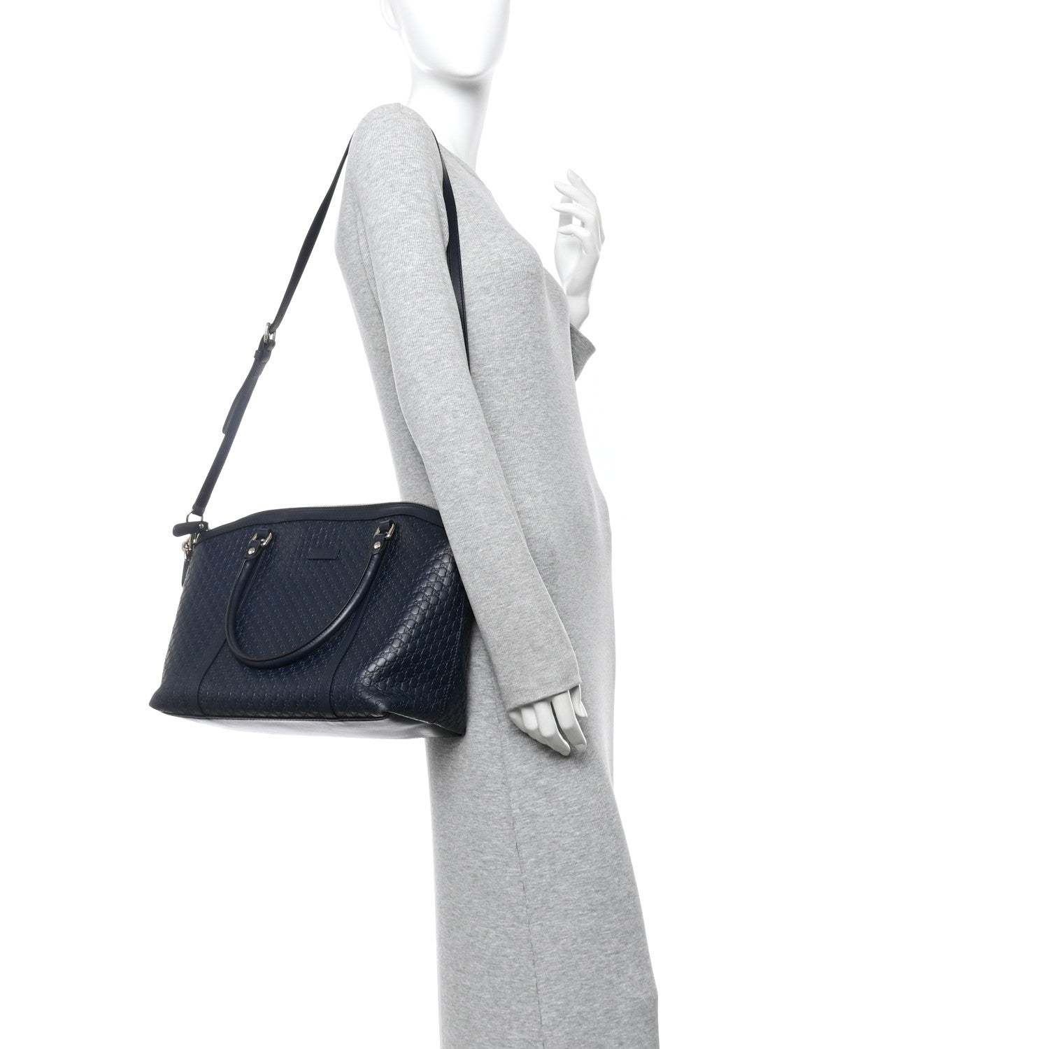 Gucci Soft Microguccissima Dome Satchel Navy 2 of 14