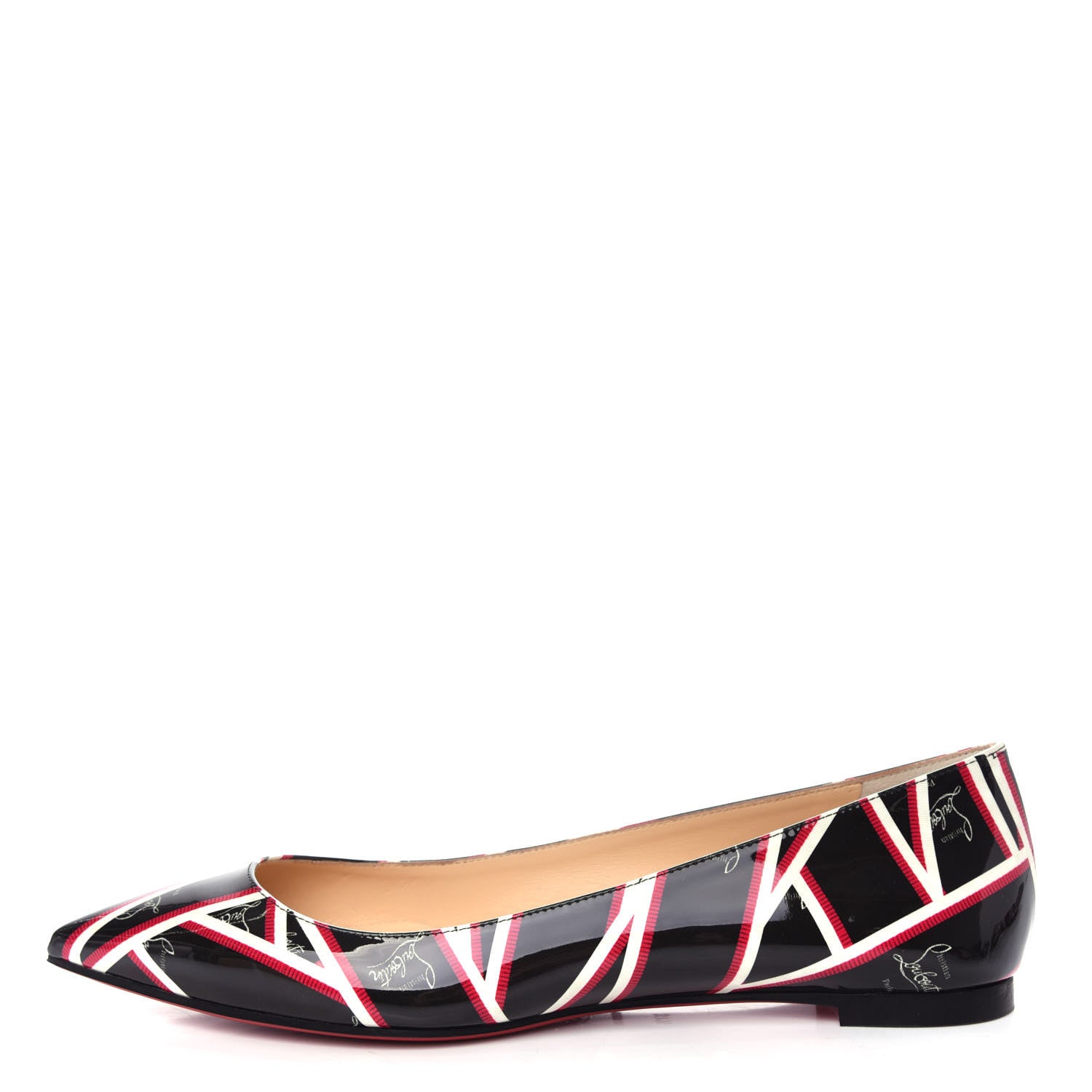 Christian Louboutin Patent Ribbon Ballalla Flats 37.5 Multicolor 1 of 10