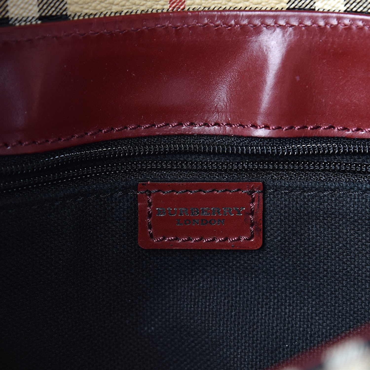 Burberry Haymarket Check Shoulder Bag Red 6 of 11