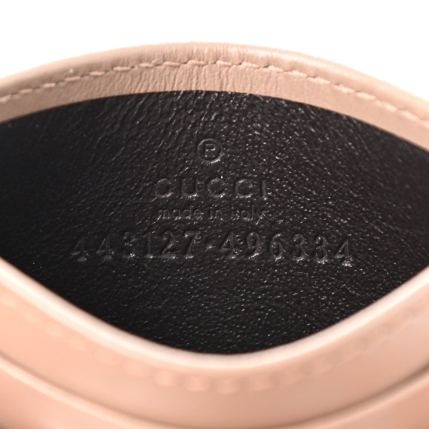 Gucci Calfskin Matelasse GG Marmont Card Holder Porcelain Rose 6 of 7