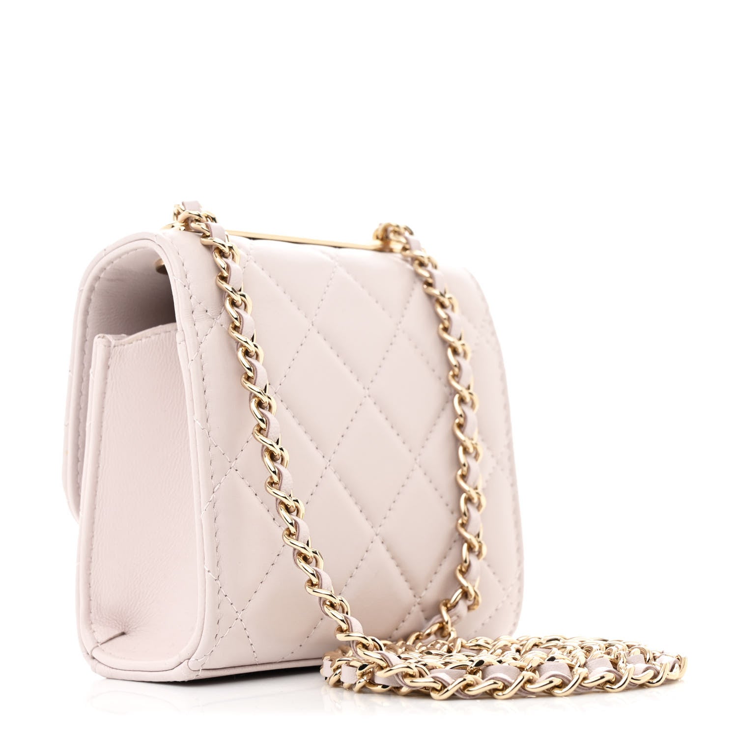 Chanel Lambskin Quilted Mini Trendy CC Clutch With Chain Lilac 3 of 11