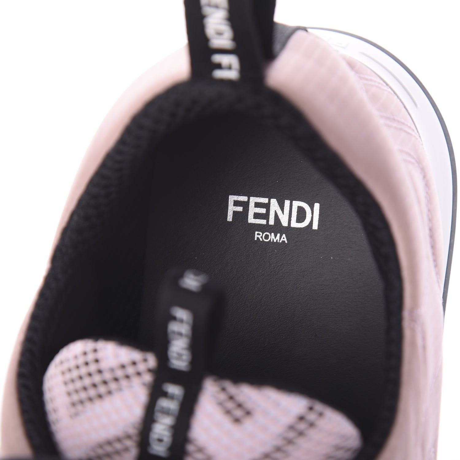 Fendi Nylon FFreedom Sneakers 38.5 White Rosa 5 of 7