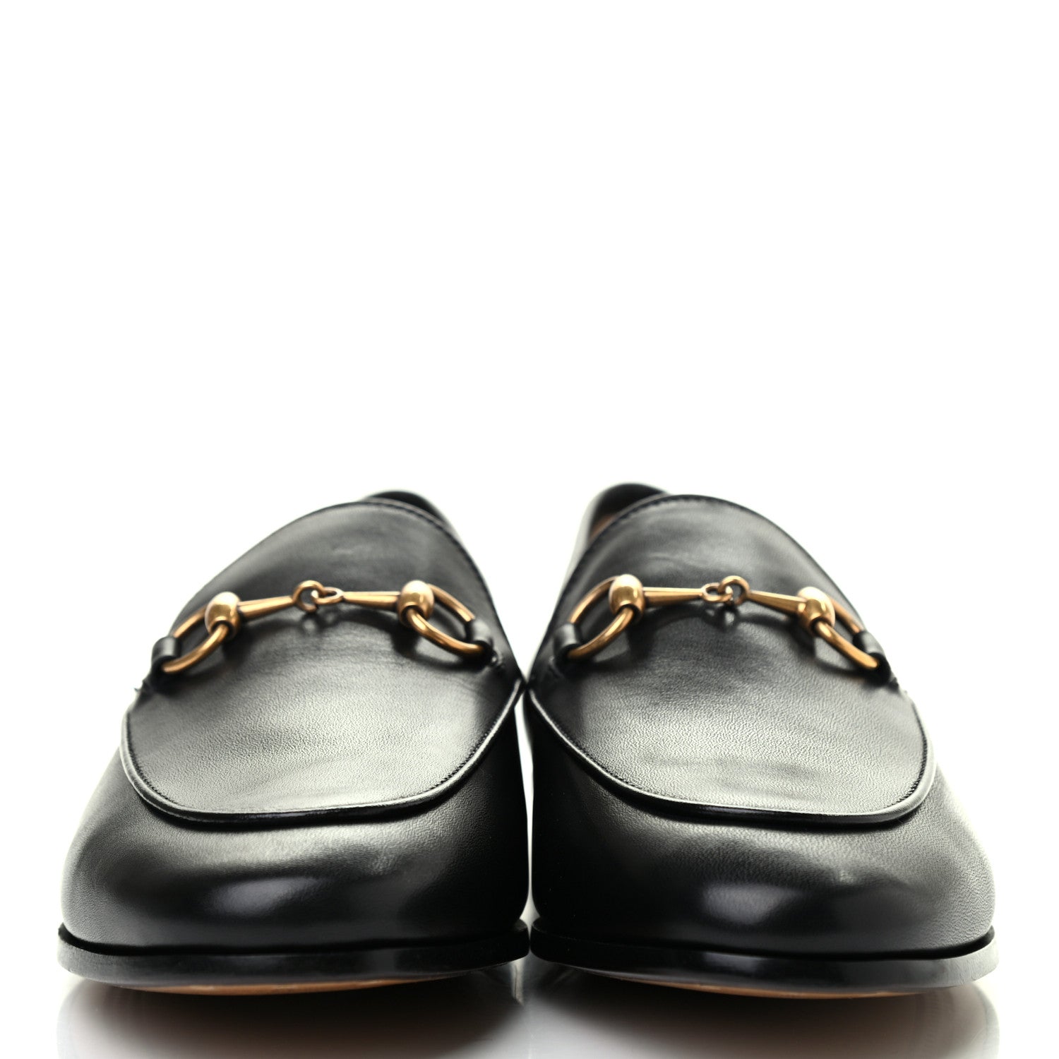 Gucci Calfskin Womens Jordaan Loafers 36.5 Black 2 of 8