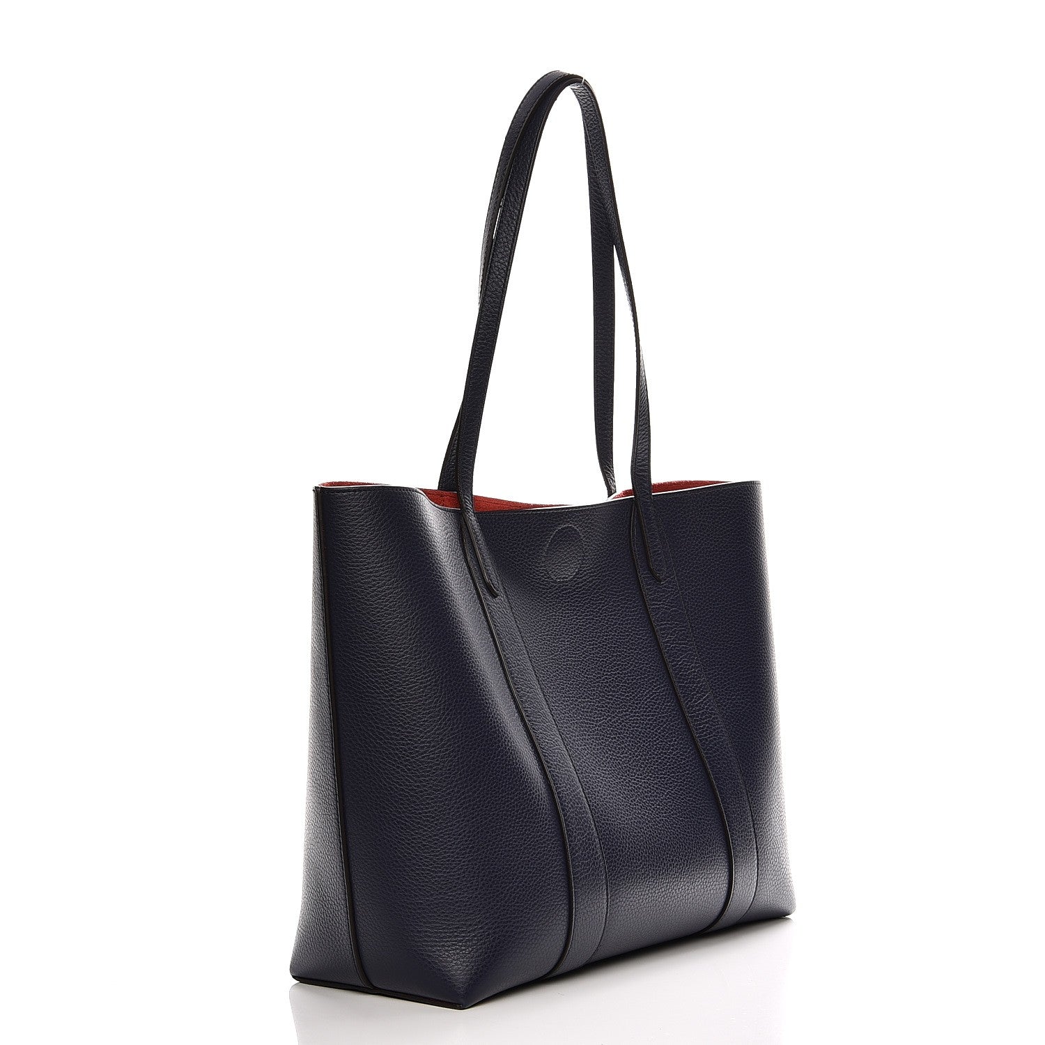 Mulberry Small Classic Grain Union Jack Bayswater Tote Oxford Blue Scarlet 3 of 9
