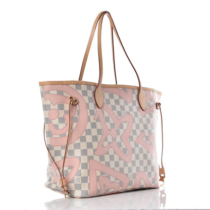 Louis Vuitton Damier Azur Tahitienne Neverfull MM 3 of 9