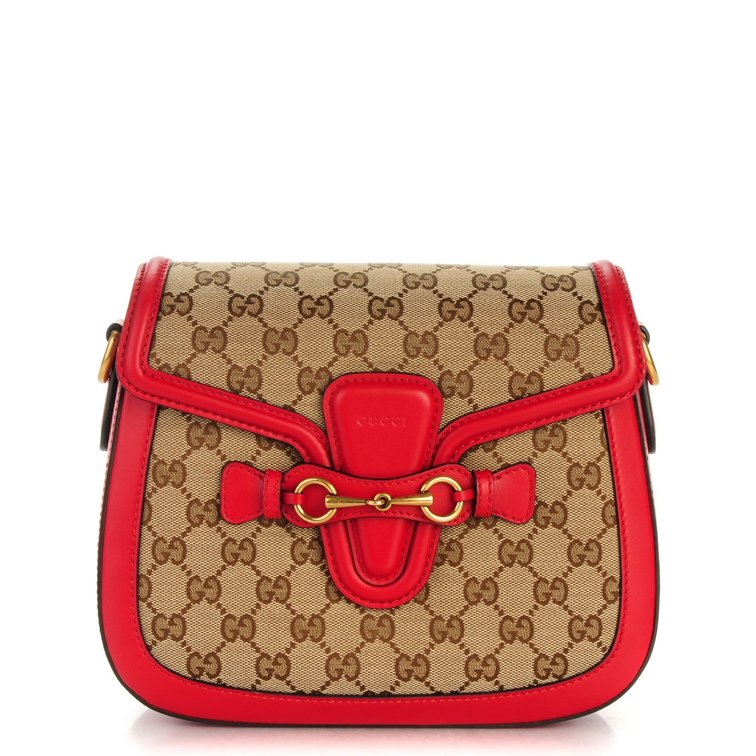 Gucci Monogram Ruinart Calfskin Medium Lady Web Shoulder Bag Beige Ebony Hibiscus Red 1 of 7