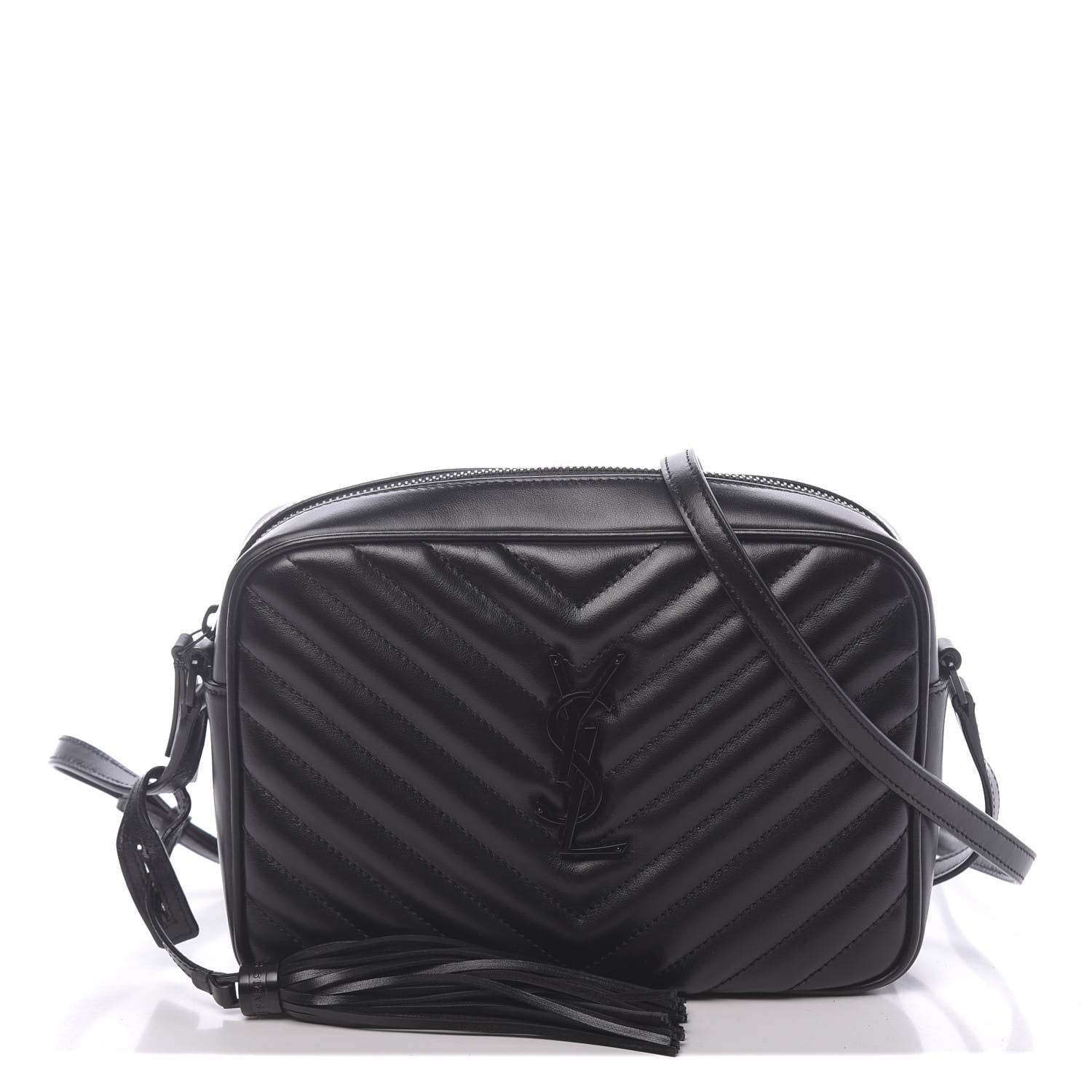 Saint Laurent Calfskin Matelasse Monogram Lou Camera Bag Black 1 of 10