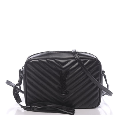 Saint Laurent Calfskin Matelasse Monogram Lou Camera Bag Black 1 of 10