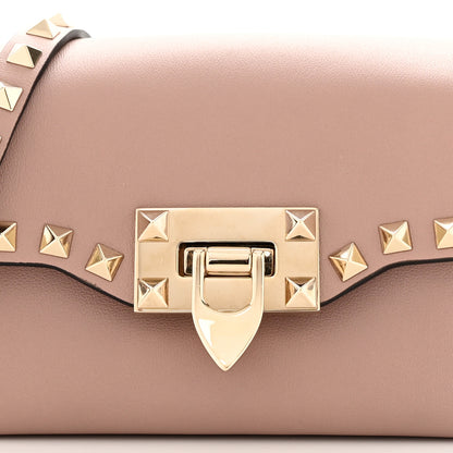 Valentino Garavani Calfskin Mini Rockstud Crossbody Bag Poudre 7 of 9