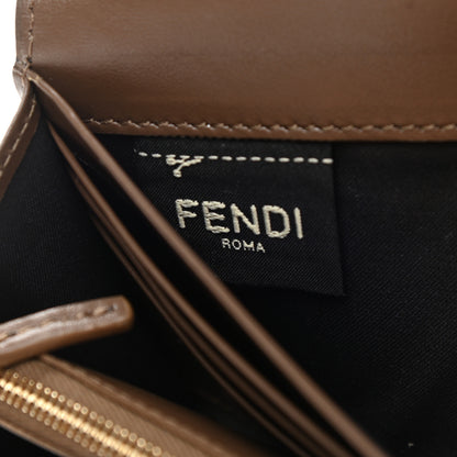 Fendi Vitello Soft F is Fendi Bi-Color FF 1974 Embossed Continental Envelope Wallet Maya Black 8 of 10