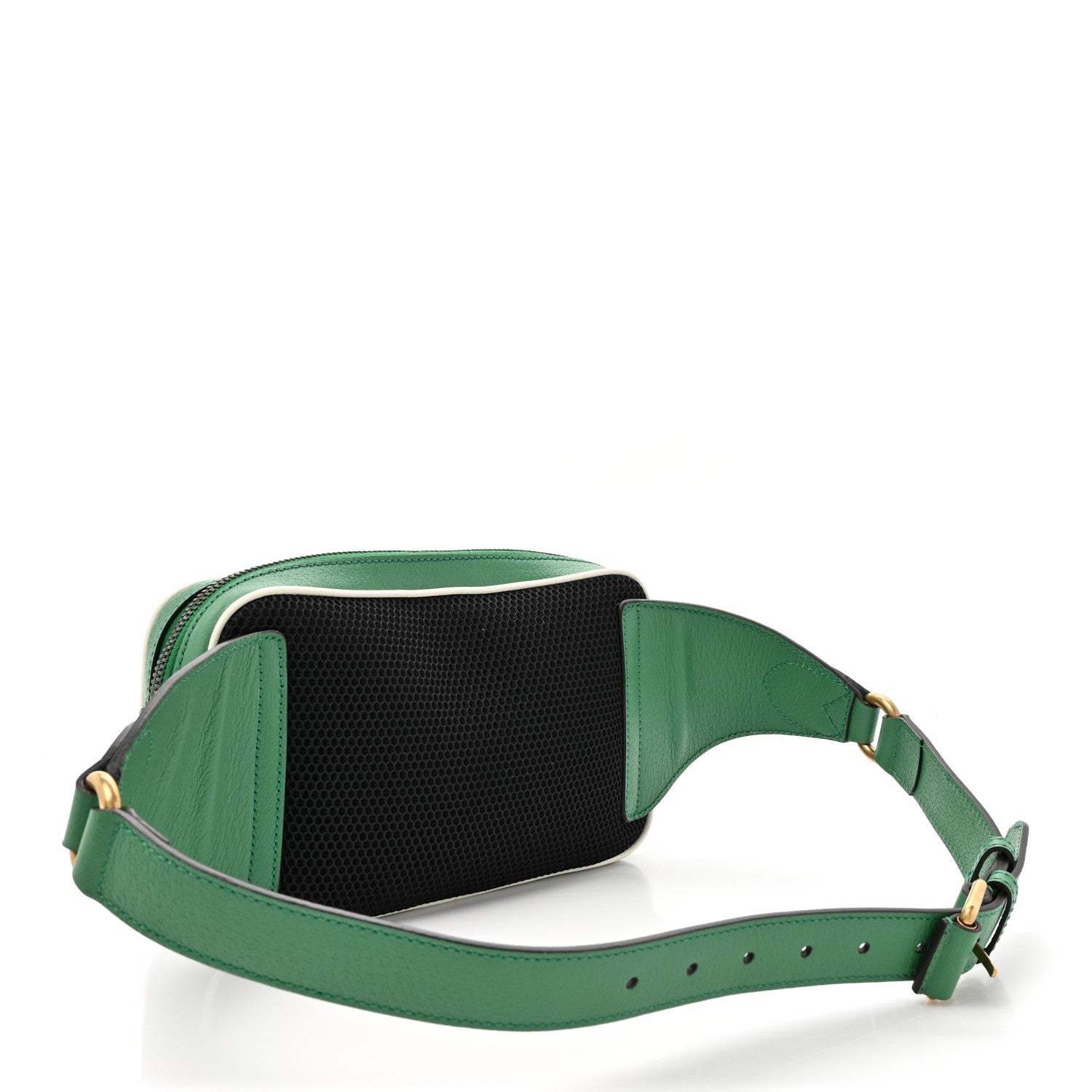 Gucci X ADIDAS Textured Dollar Calfskin Belt Bag Green 3 of 12