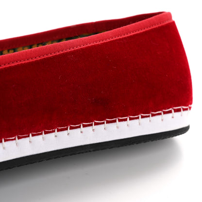Gucci Velluto Marmara Pearl Embellished Mens Loafer 8.5 Red 10 of 11