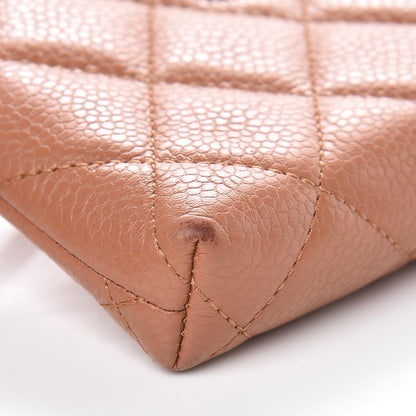 Chanel Caviar Quilted Key Holder Case Light Brown 8 of 9