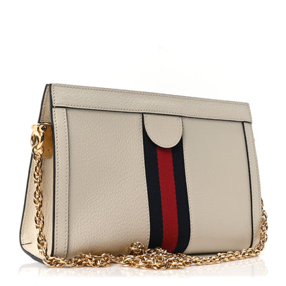 Gucci Textured Calfskin Web Small Ophidia Chain Shoulder Bag Mystic White 3 of 10
