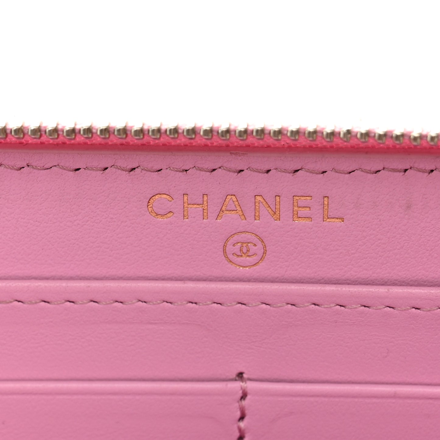 Caviar Quilted Large Gusset Zip Around Wallet Light Pink