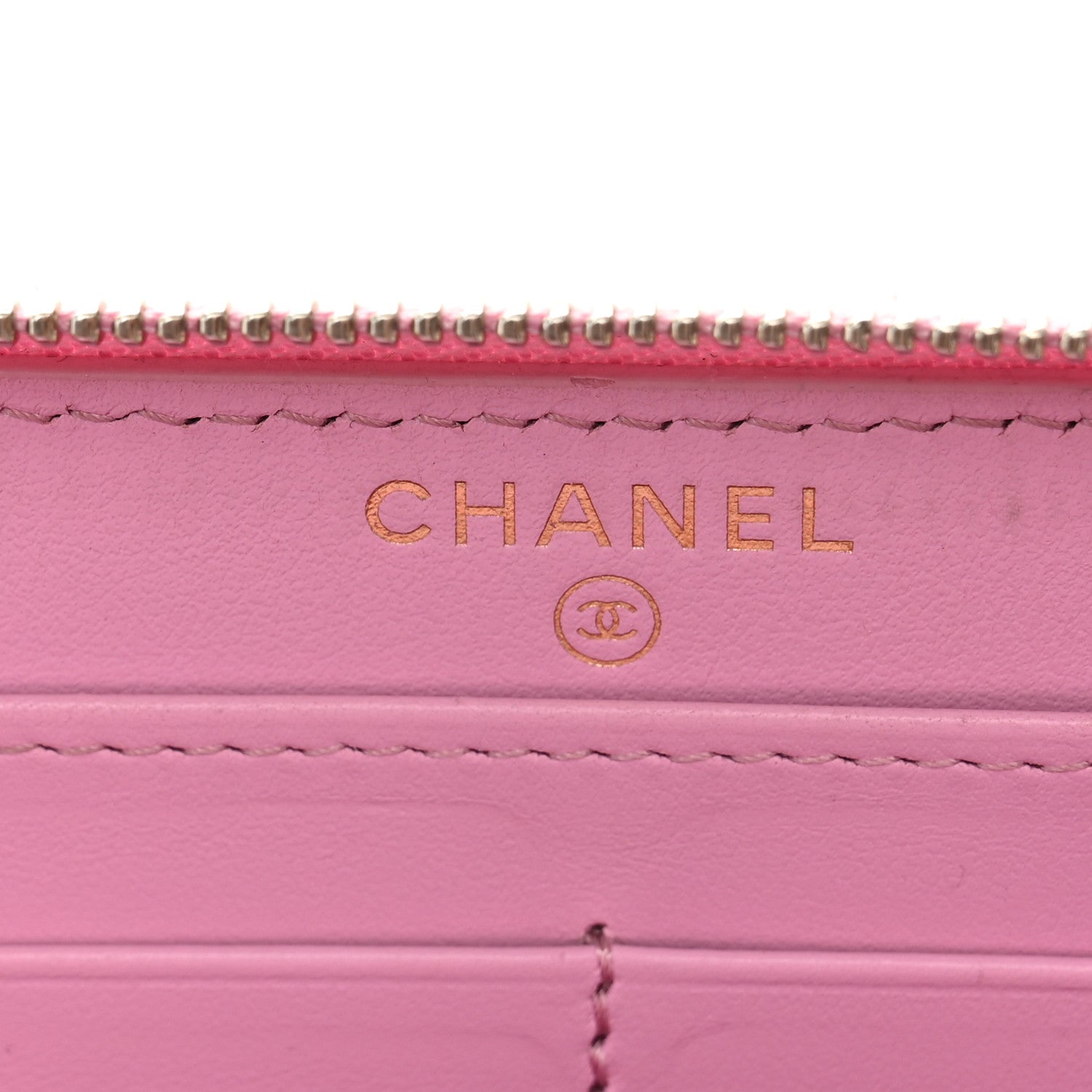 Chanel Caviar Quilted Large Gusset Zip Around Wallet Light Pink 6 of 13