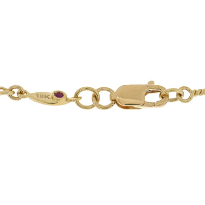 Roberto Coin 18K Yellow White Gold Diamond By the Inch Seven Station Dog Bone Necklace 4 of 4