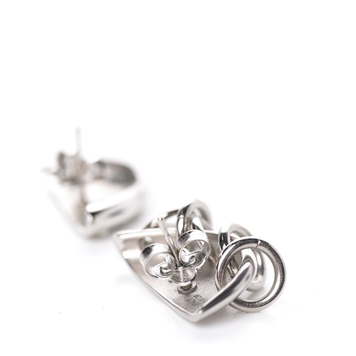 Brass Bionic Earrings Palladium