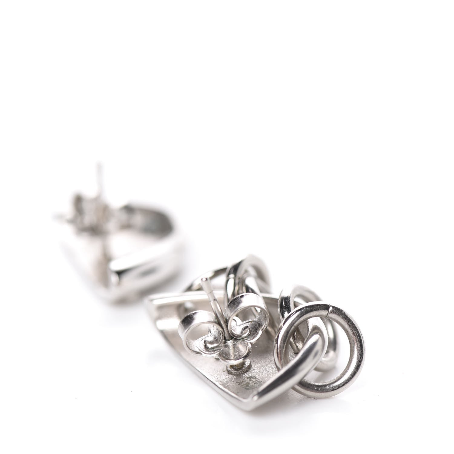 Louis Vuitton Brass Bionic Earrings Palladium 3 of 5