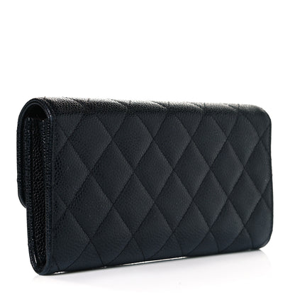 Chanel Caviar Quilted Large Flap Wallet Black 3 of 10